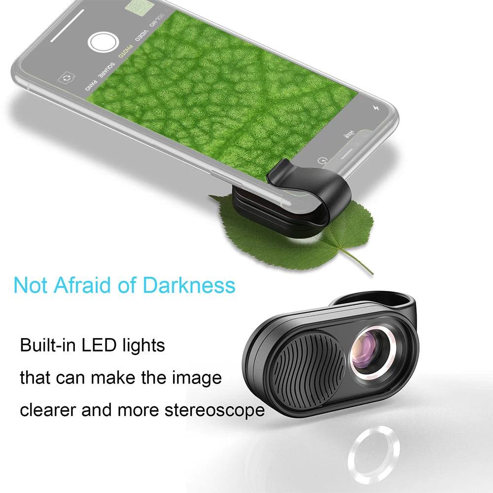 Lente Microscopio para Teléfono 100X/200X con Clip