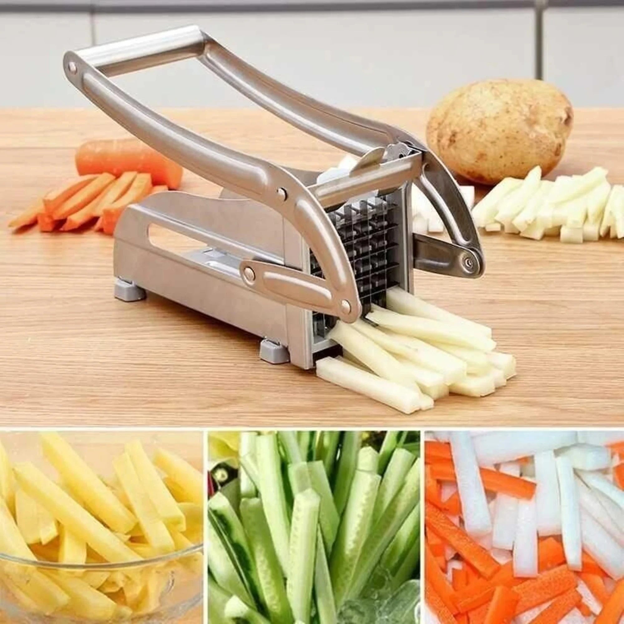 Cortadora de Papas Multifuncional - Acero Inoxidable