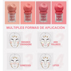 💖 Rubor SANIYE® con Pincel Integrado – 6 Tonos Naturales