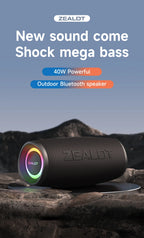 Altavoz Portátil ZEALOT® S56 – 40W con Subwoofer, ALTA CALIDAD