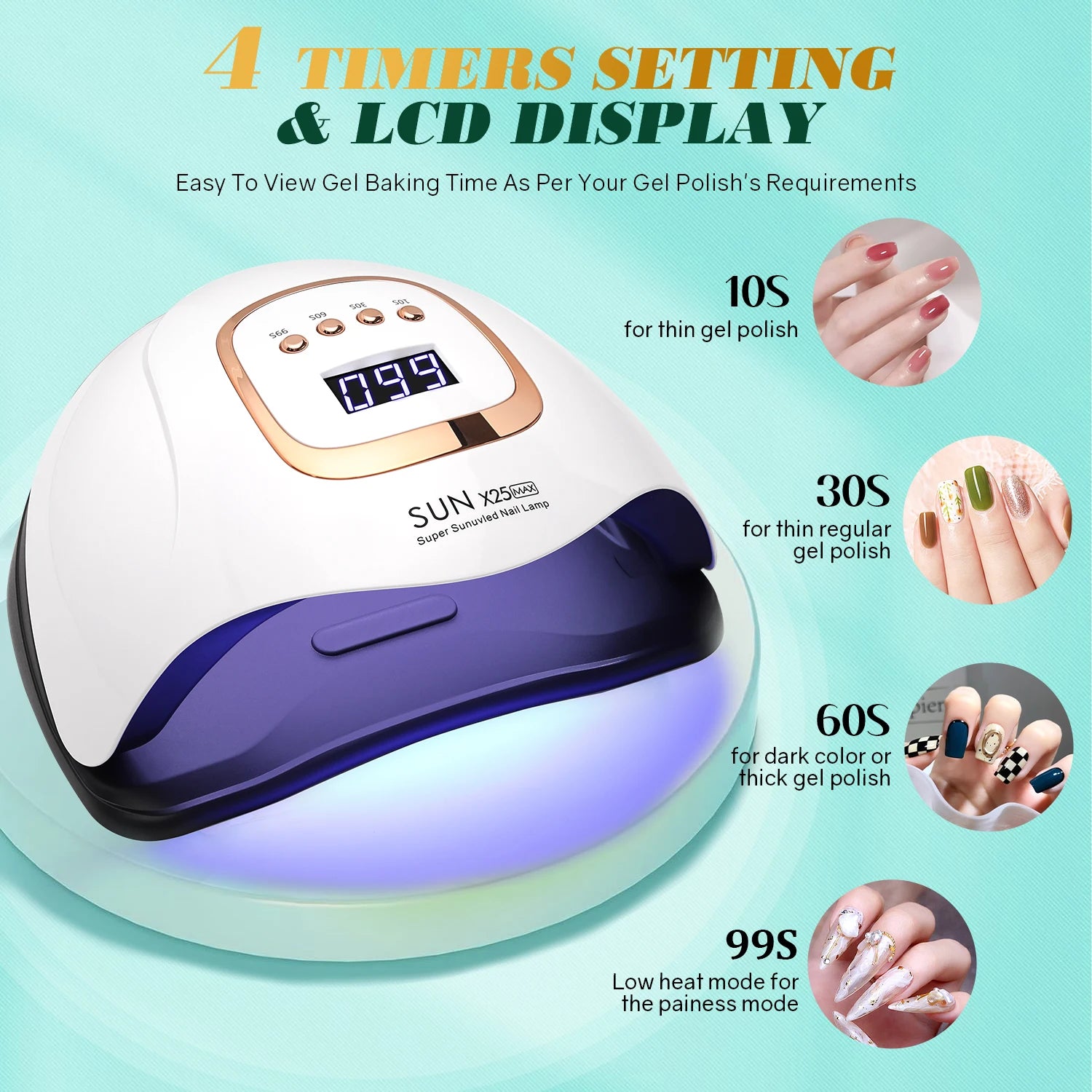 LÁMPARA DE UÑAS UV LED 380W PROFESIONAL
