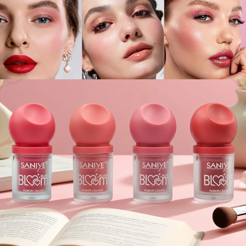 💖 Rubor SANIYE® con Pincel Integrado – 6 Tonos Naturales