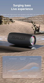 Altavoz Portátil ZEALOT® S56 – 40W con Subwoofer, ALTA CALIDAD