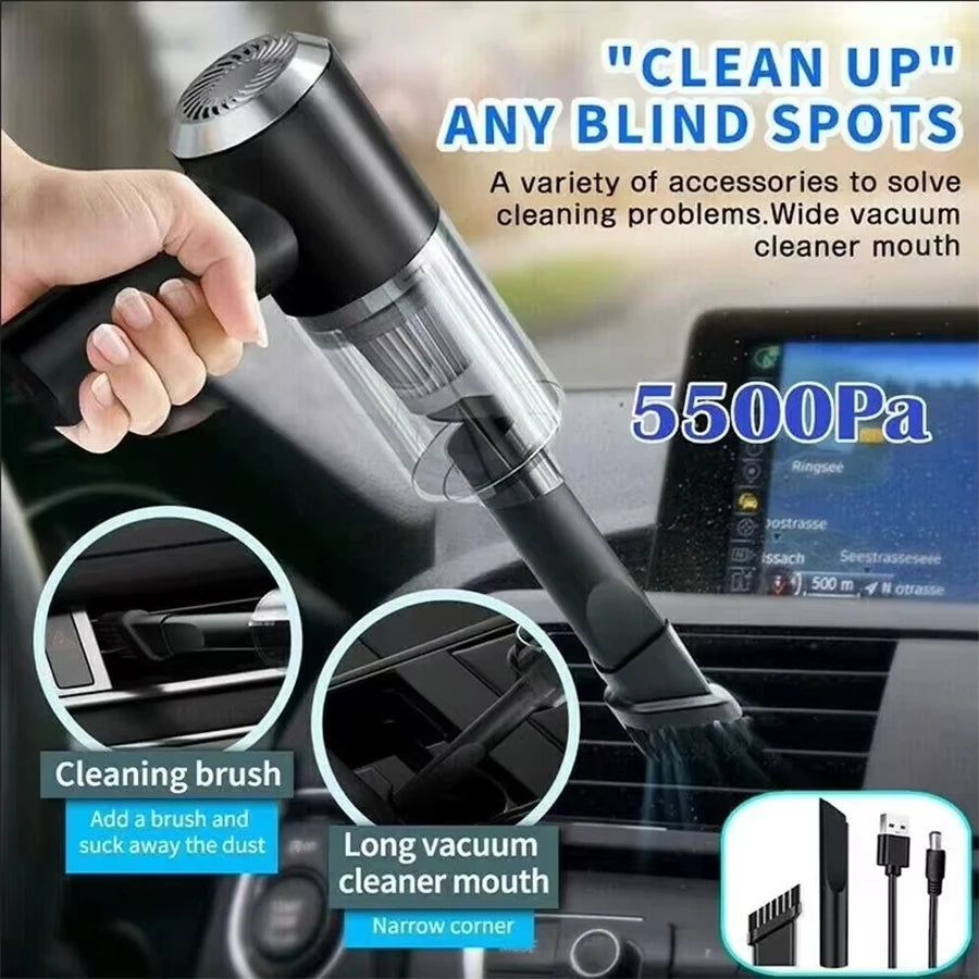 Aspiradora de Mano para Auto y Hogar – Súper Succión y Bajo Ruido | OKADY