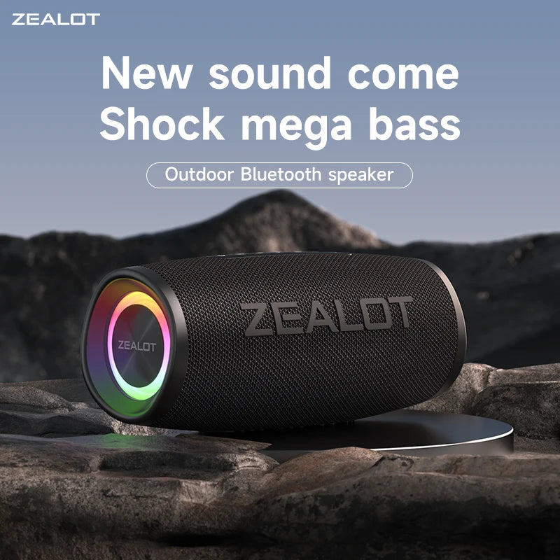 Altavoz Portátil ZEALOT® S56 – 40W con Subwoofer, ALTA CALIDAD