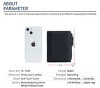 Cartera Corta Cuero Genuino - Estilo Japonés RFID
