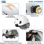 Casco de Seguridad CE con Doble Visera y Gafas