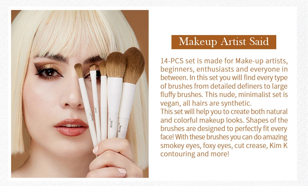 Set de Brochas de Maquillaje Jessup 10-14 Piezas