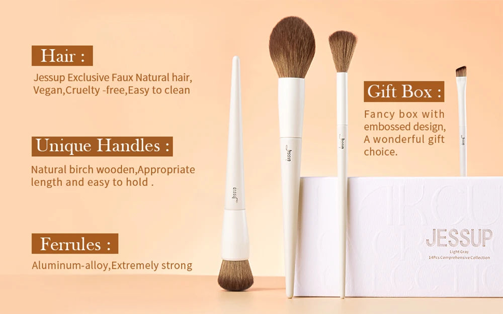 Set de Brochas de Maquillaje Jessup 10-14 Piezas