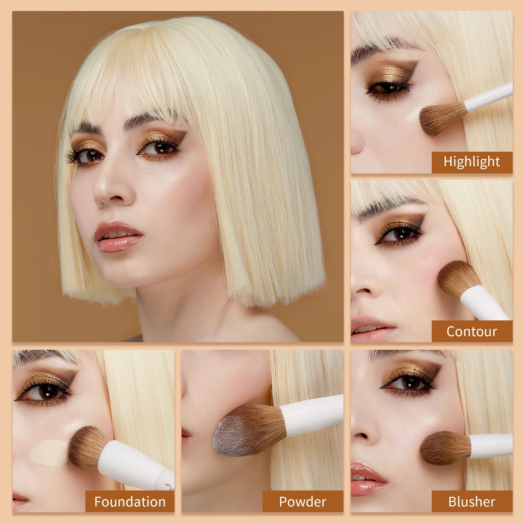 Set de Brochas de Maquillaje Jessup 10-14 Piezas