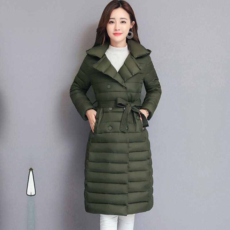 Mid-Length Women's Hooded Padded Down Coat