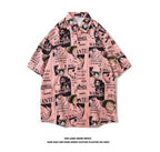 Vintage Hawaiian Casual Polyester Men's Shirt