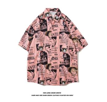 Vintage Hawaiian Casual Polyester Men's Shirt