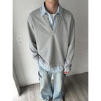 Men's Retro Two-Piece Long-Sleeve Shirt