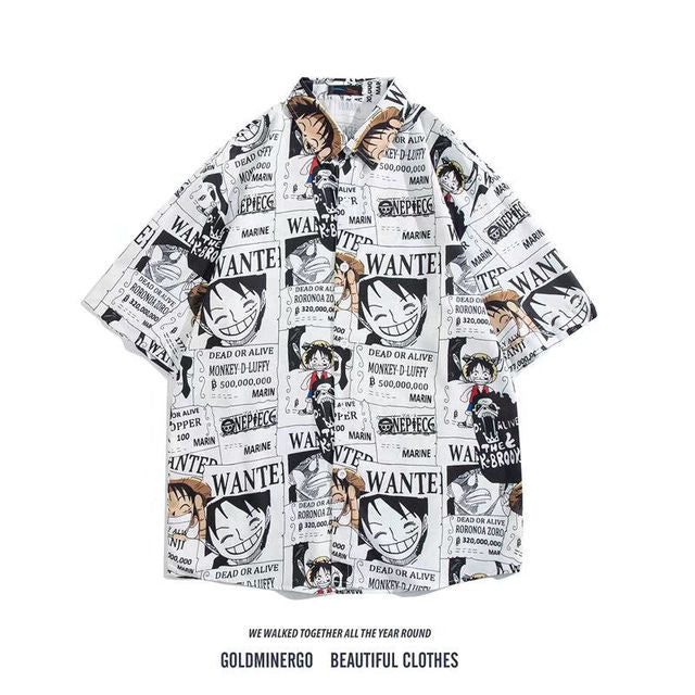 Vintage Hawaiian Casual Polyester Men's Shirt