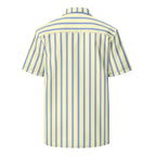 Mellow Yellow & Marlin Blue Striped Button-Down Camp Shirt