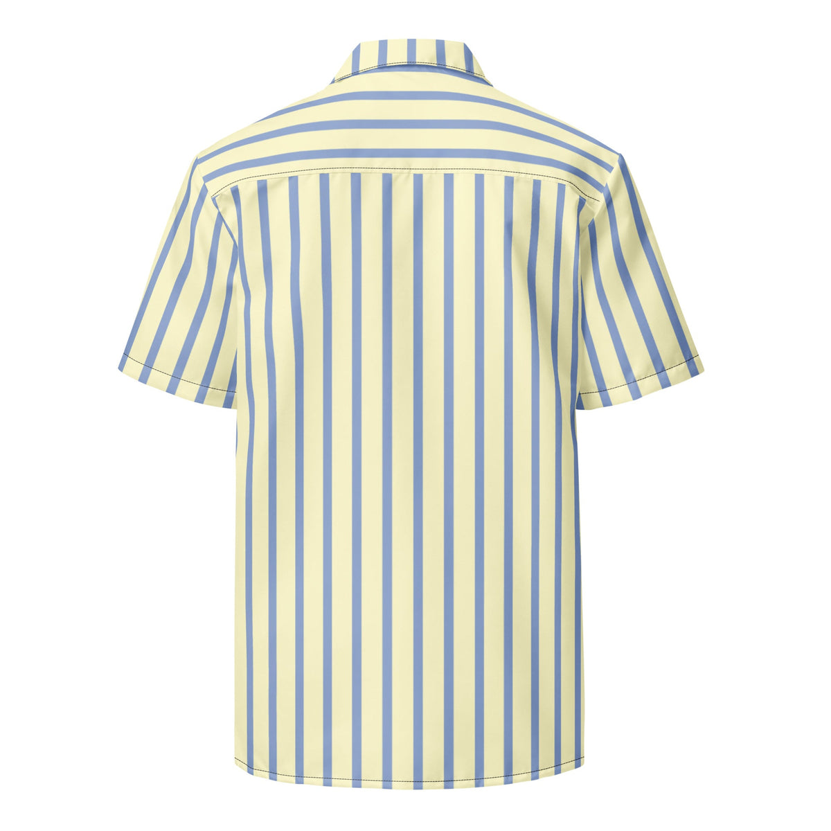 Mellow Yellow & Marlin Blue Striped Button-Down Camp Shirt