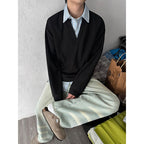 Men's Retro Two-Piece Long-Sleeve Shirt
