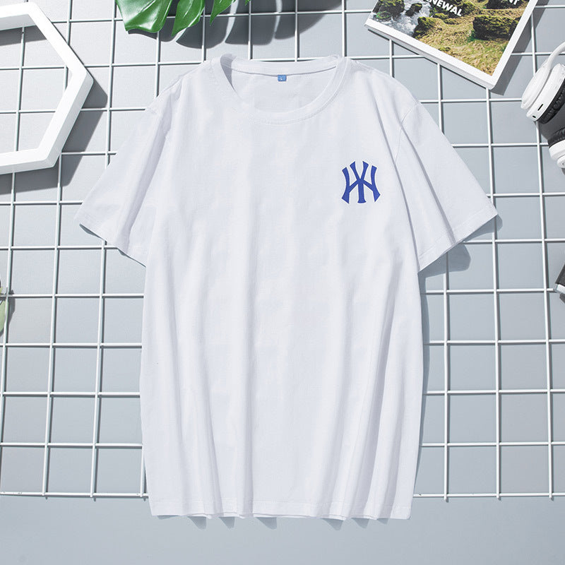 Summer Men's T-Shirt, Loose Fit Cotton Crew Neck