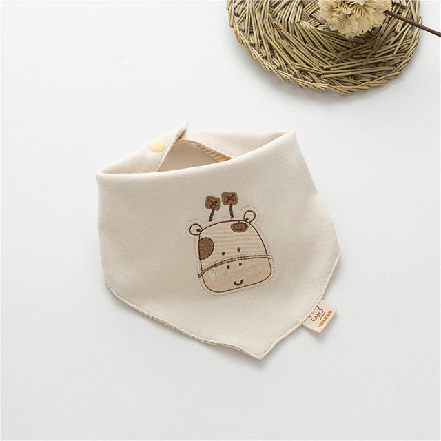 100% Cotton Cartoon Baby Bibs for Newborns (0-3 Years)