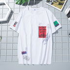 Summer Men's T-Shirt, Loose Fit Cotton Crew Neck