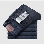 2026 New Business Men's Jeans Casual Straight Stretch Fashion Classic Blue Black Work Denim Pant Trousers Male  Clothing