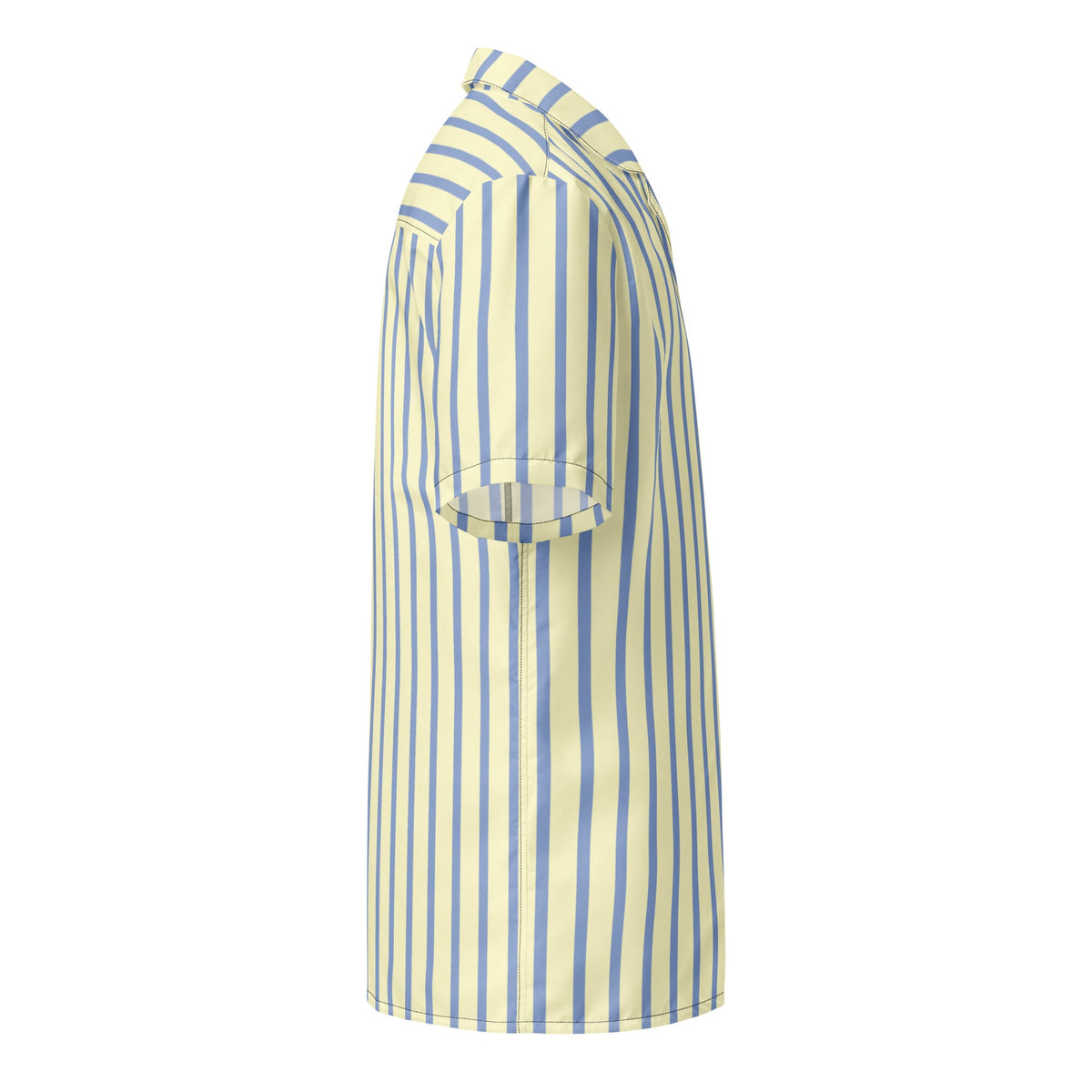Mellow Yellow & Marlin Blue Striped Button-Down Camp Shirt