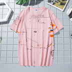 Summer Men's T-Shirt, Loose Fit Cotton Crew Neck